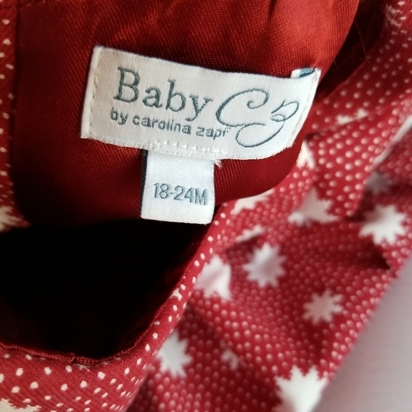 Baby CZ Dress Red|White Baby Girls 18-24 months - Picture 7 of 9